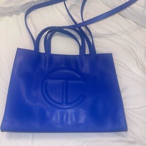Telfar Women's Painter’s Tape Blue Medium Shopping Bag